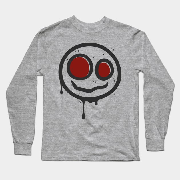 scary illustrations face Long Sleeve T-Shirt by mutarek